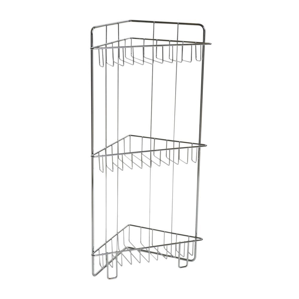 Bathroom Using Corner Holder Rack