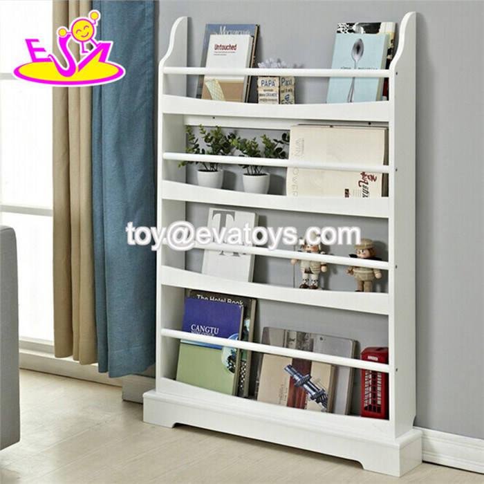 New Style Modern Rack Storage Wooden Kids Bookshelf Against The Wall W08c240