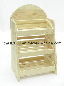 3 Bin Wood Counter Display Rack