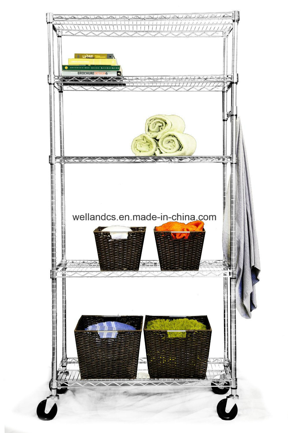 Adjustable Chrome Wire Racking for Hotel Kitchen and Cold Room Storage