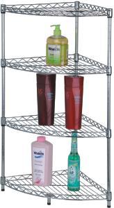 Fashionable 4 Tiers Adjustable Metal Wire Bathroom Corner Rack