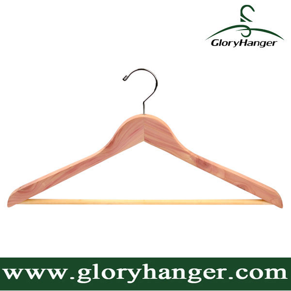 No Processing of Natural Beech Wood Hangers, Suit Hanger with Bar