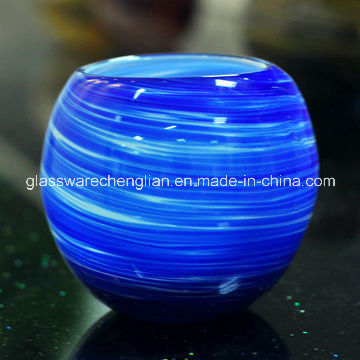 Rotating Pattern Glass Candle Holder (ZT-062)