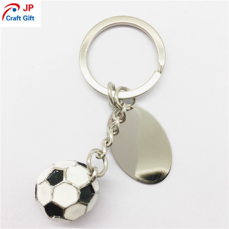 Custom Football Shape Metal Keychain