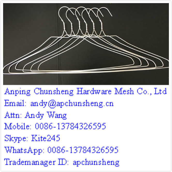 White Coated Galvanized Wire Hanger 2.3mm