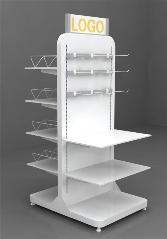 Double Sided Shop Steel Display Stands Peg Hook Display Rack