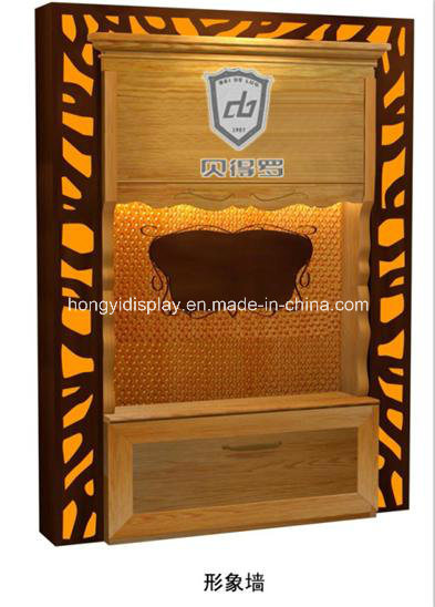 Display Rack and Slatwall with Wooden Veneer, Image Wall