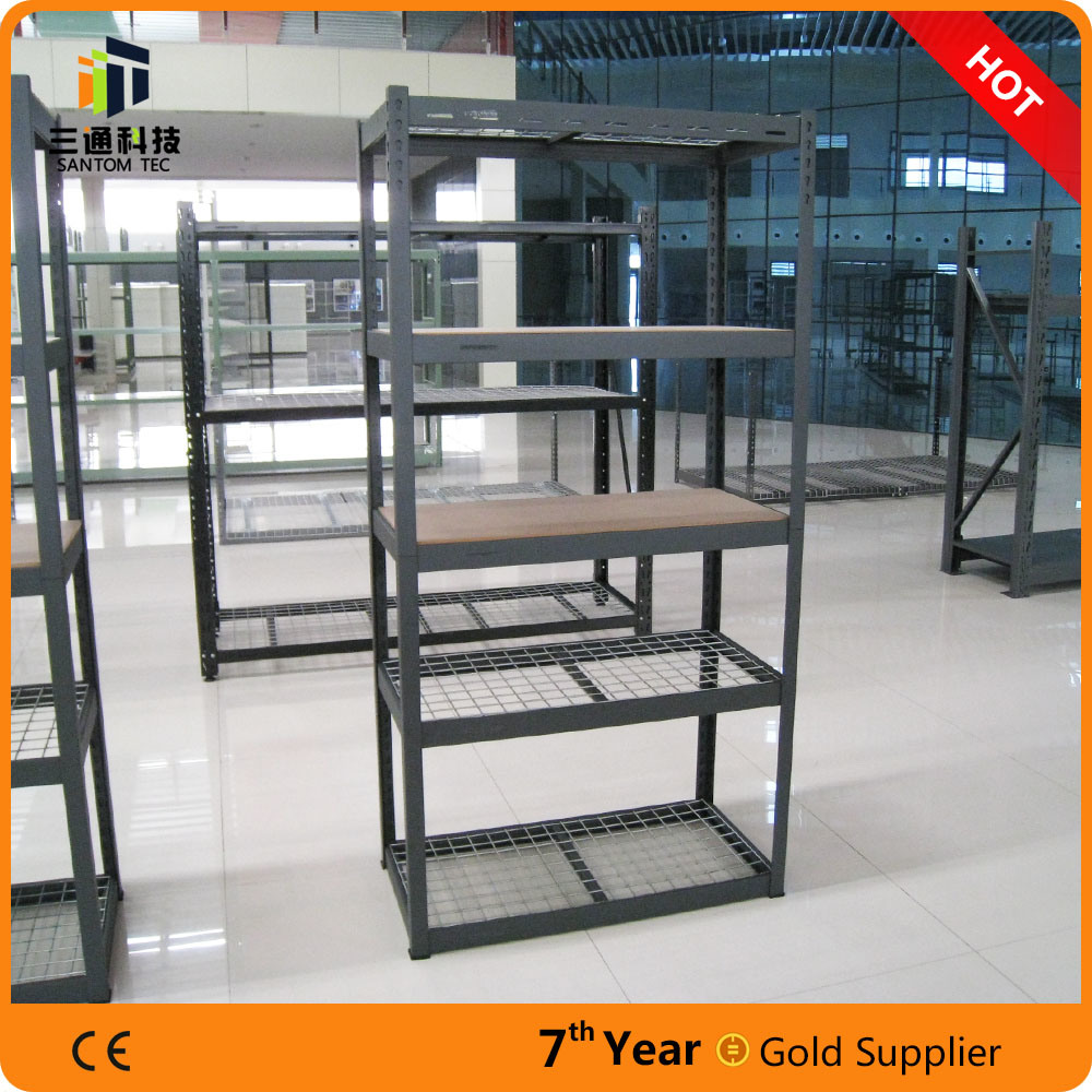 New Design Steel Shelf for Home Use, Steel Storage Rack with Wire Mesh, Garage Storage Rack