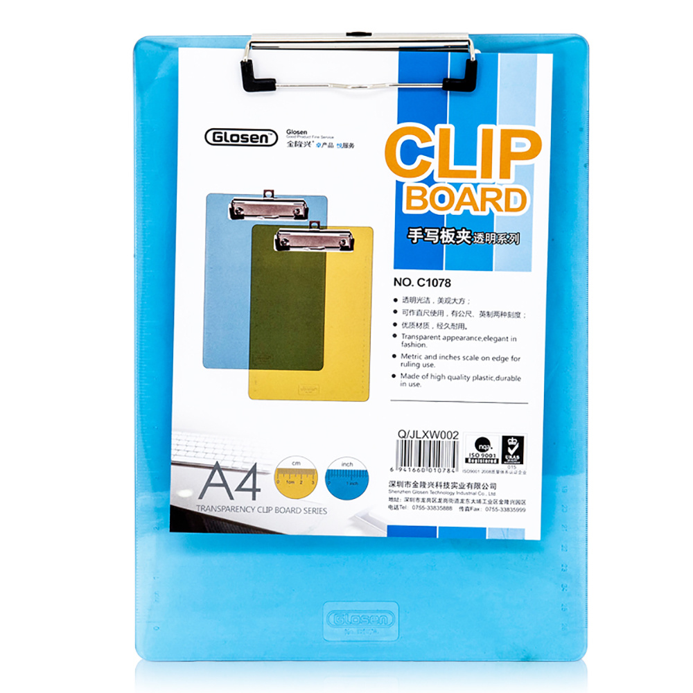 A4 Plastic Office Fling Writing Pad Clipboard with Ruler