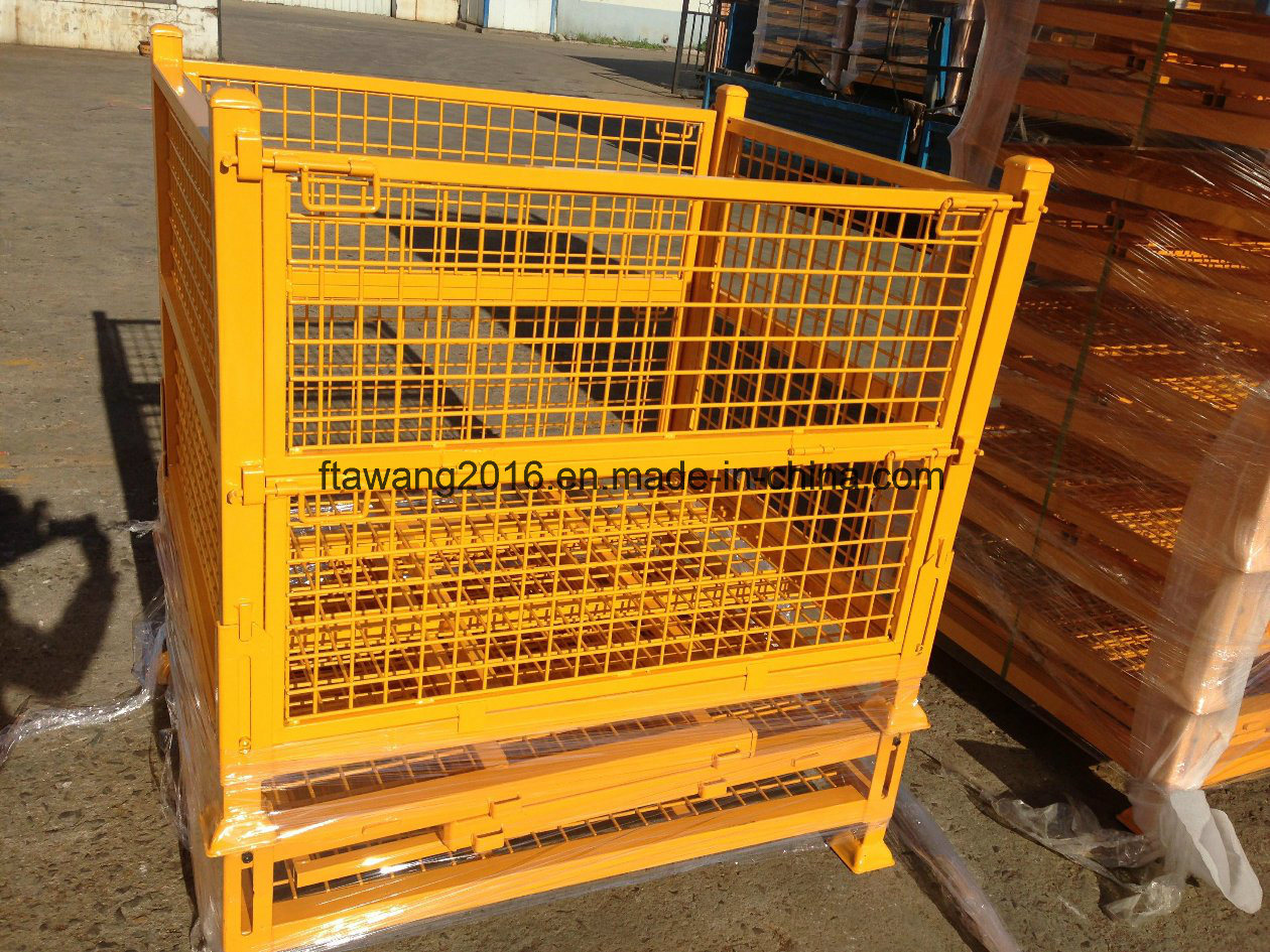 Galvanized / Powder Coated Folded Storage Cage /Rack