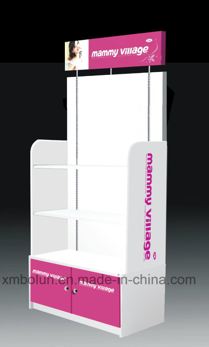 Customized Wood Beauty Supply Store for Cosmetic Display Shelf