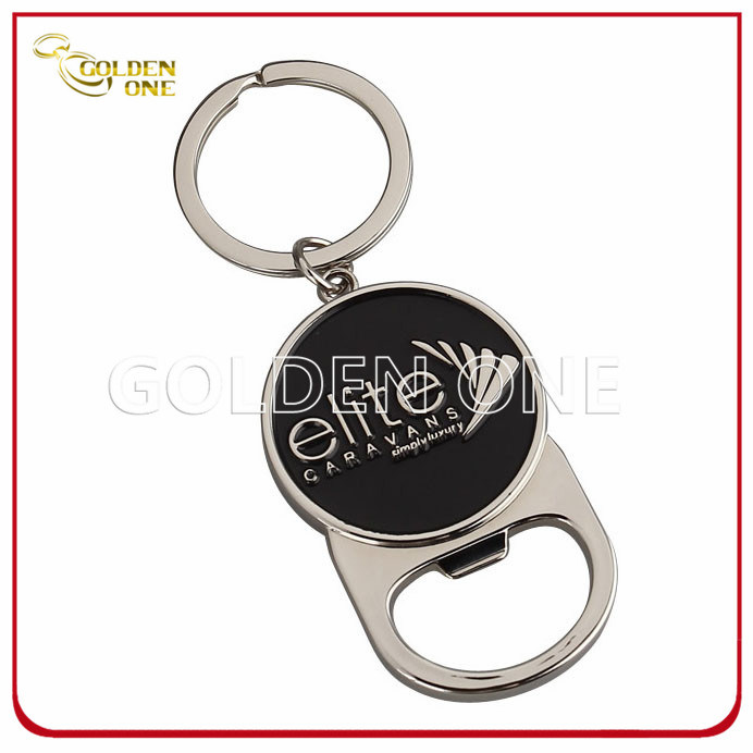 Soft Enamel Nickel Plated Metal Bottle Opener Keychain