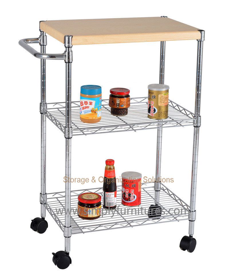 3-Tier Mobile Kitchen Shelving (36