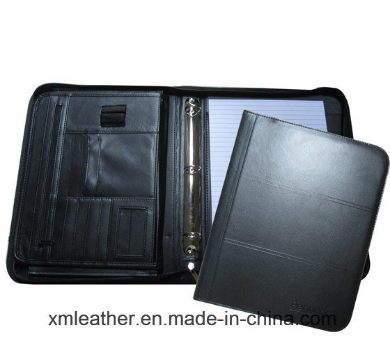 Leather Portfolio Writing Agenda Holder Binder with Notepad