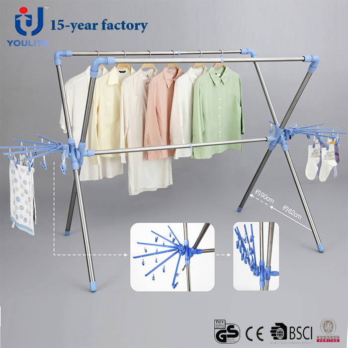 Stainless Steel Extendable X-Type Clothes Drying Hanger