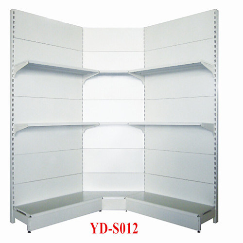 Supermarket Single Outward Metal Corner Shelf