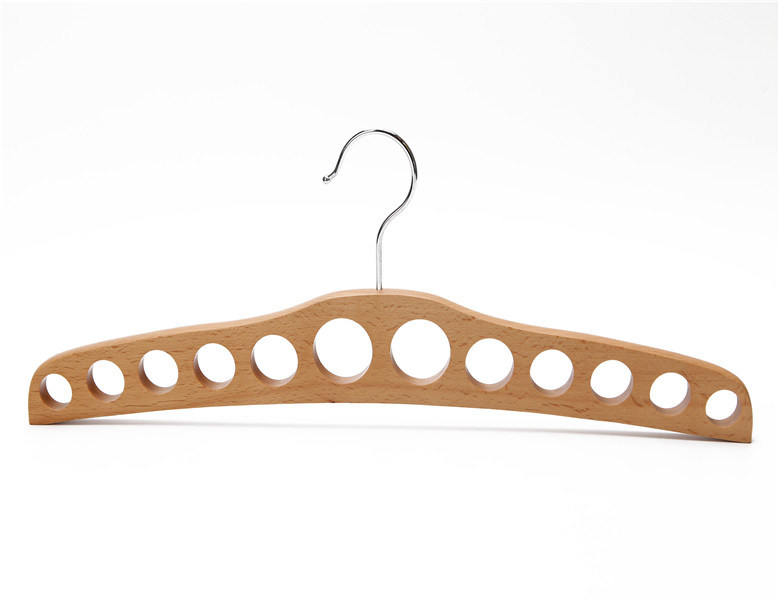 Chinese Supplier Beech Round Wooden Hanger for scarf