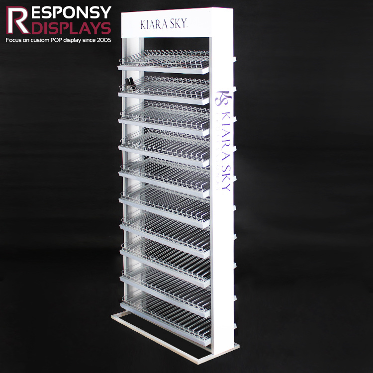 Factory Price Nail Polish Bottle Metal Shelf Dividers Storage Rack