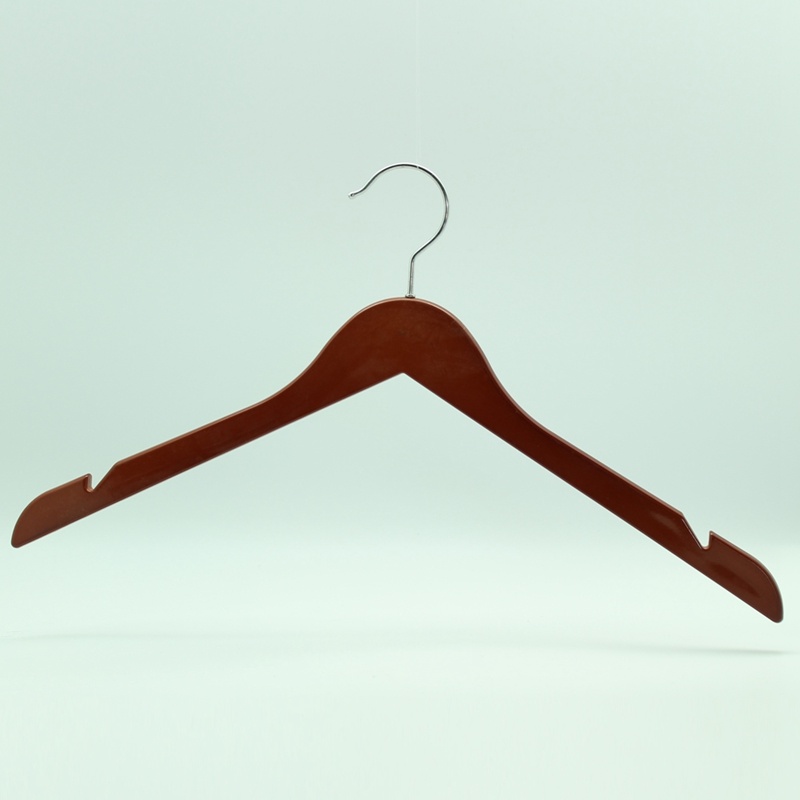 Yeelin Mahogany Finished Lotus Wooden Shirt Hanger