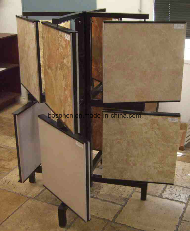 Freestanding Metal Stone Tiles Exhibition Display Racks