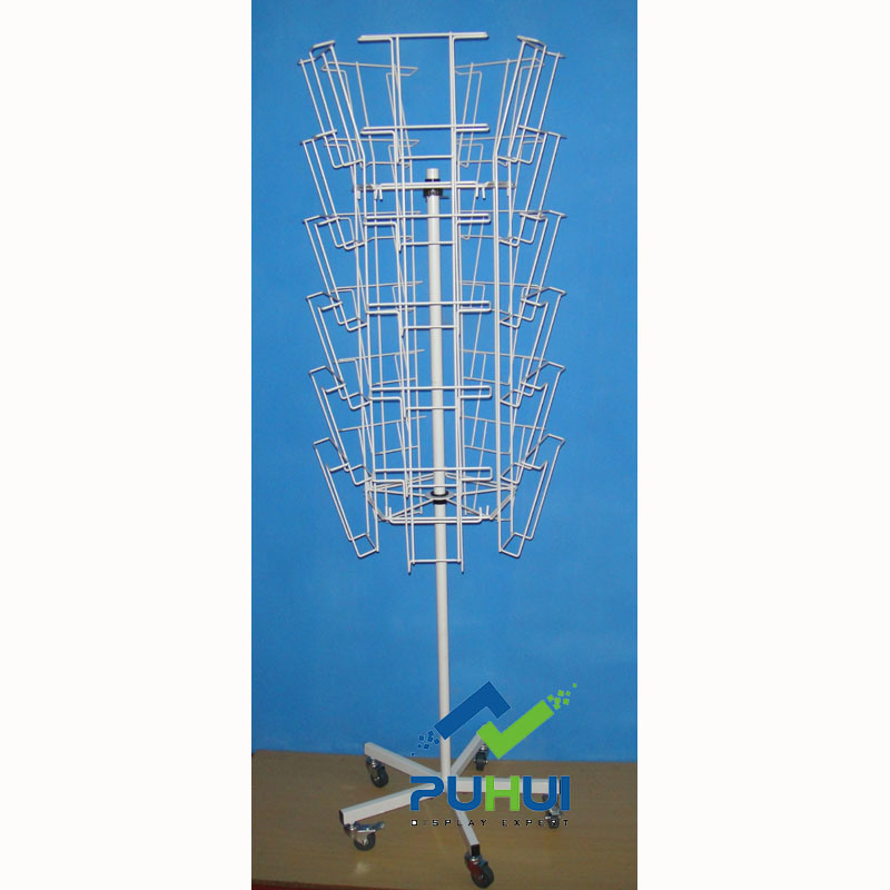 Metal Revolving Magazine Rack (PHC328)