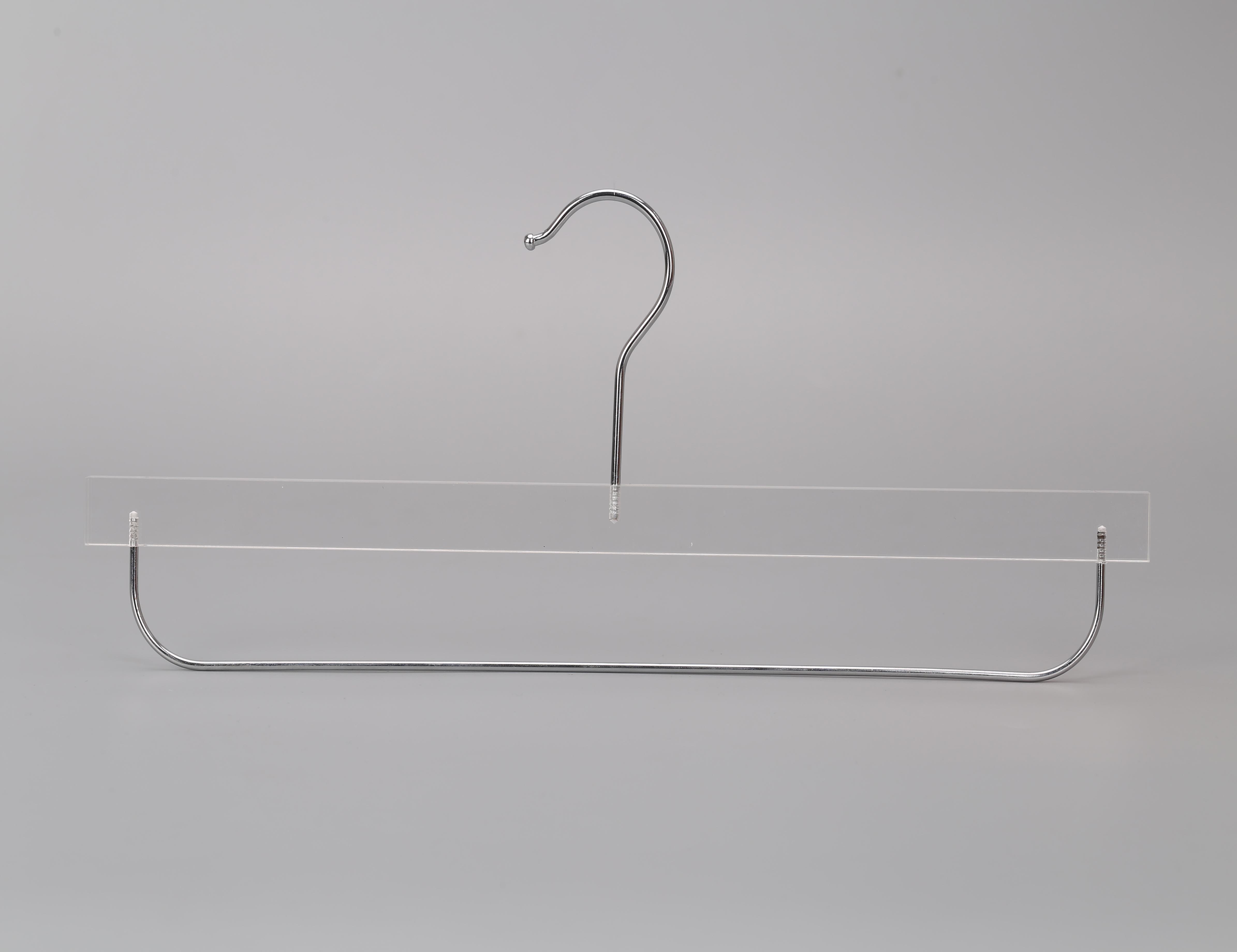 Nice Luxury Clear Acrylic Pants Hangers Wholesale with Bar