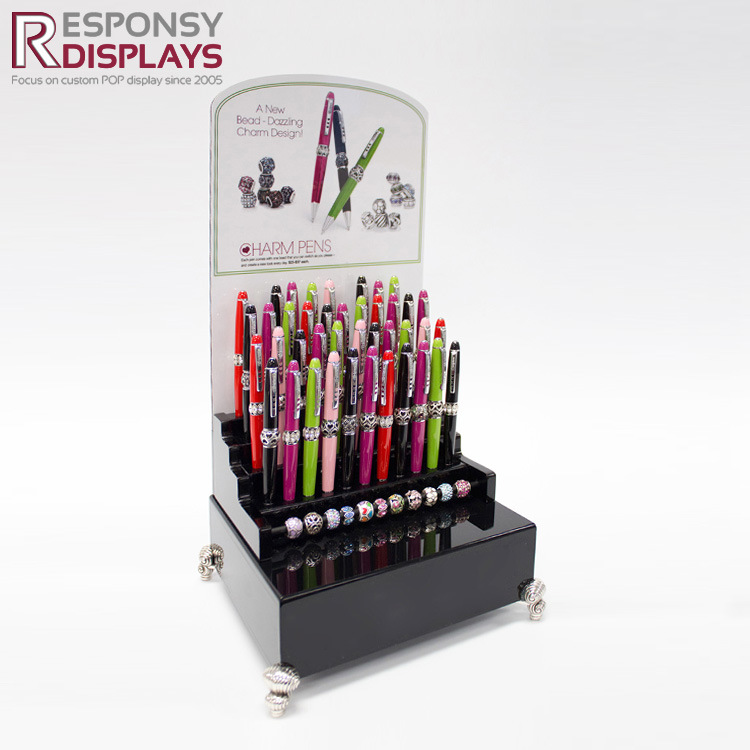 Small Counter Fountain Pen& Pencil Display Racks Lockable