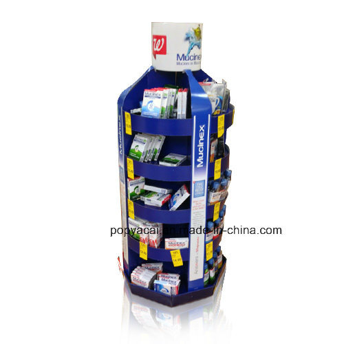 Corrugated Shelf Display, Bottle Display Stand for Pharmaceutical