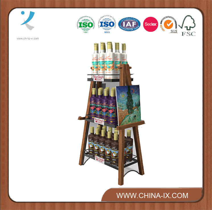 3 Layers Wooden Wine Display Rack