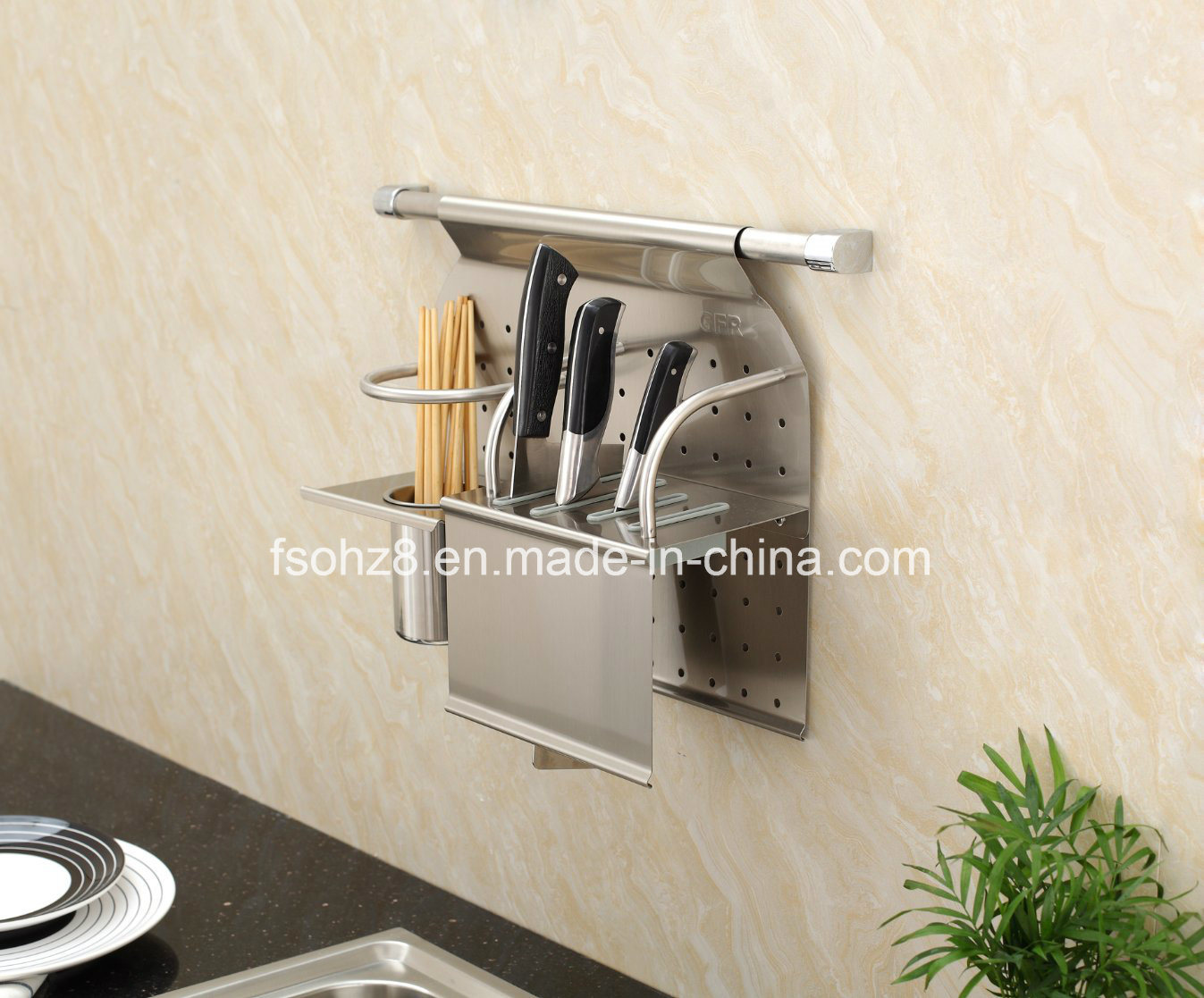 Modern Presentable Kitchen T Stainless Steel Spice Rack Gfr-301