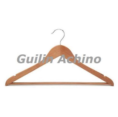 Space Saving Bamboo Suit Hanger with Bar (BSH102)