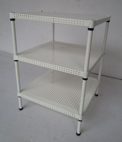 Adjustable Powder Coating 4 Tiers Perforated Home Metal Rack (MR454560B3)