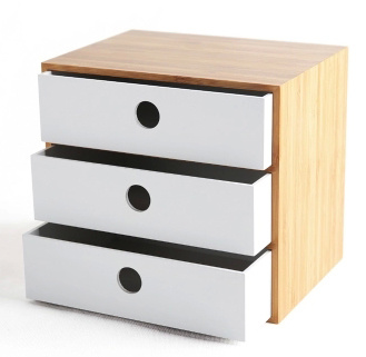 Office Bamboo Desktop Organizer with Drawer