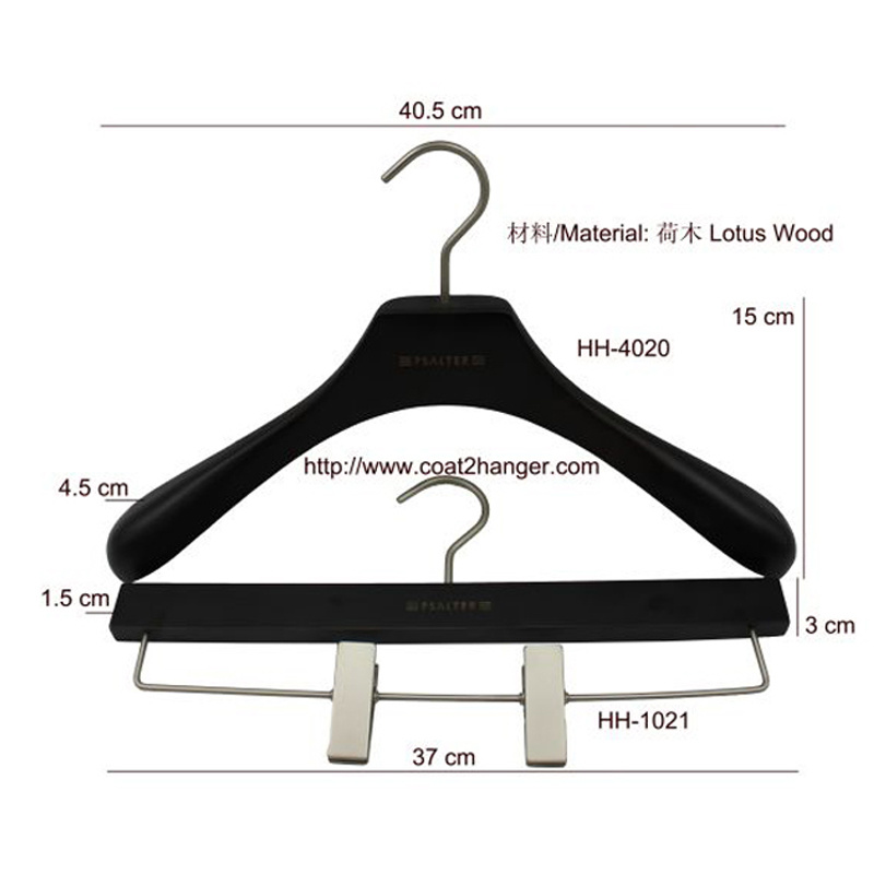 Black Female Wooden Clothes Hanger