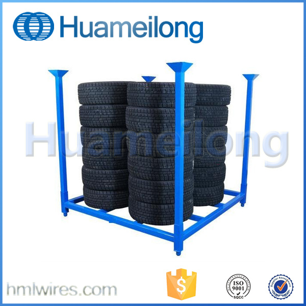 Heavy Duty Adjustable Folding Stacking Steel Car Tire Rack