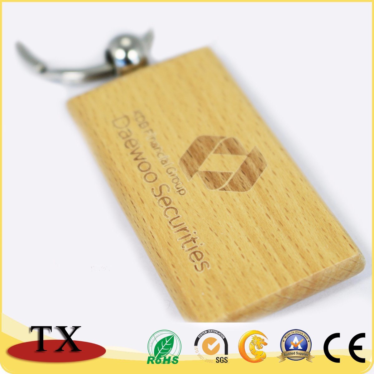 Hot Sale Promotional Eco-Friendly Wood Keychain