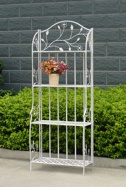 4-Tier Antique Crafts Iron Storage/Planter Shelf (PL08-8503)