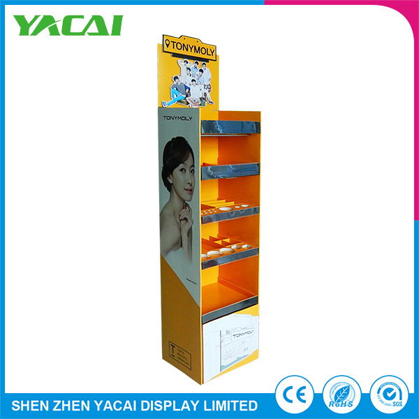 Folded Truss Floor Paper Cosmetic Jewelry Display Rack