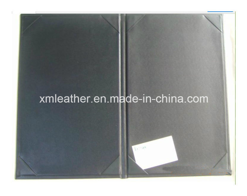 Custom Logo PU Leather Menu Cover for Restaurant (LE010)