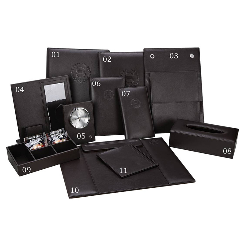 Hotel Full Set Coffee Leather File Folder List Holder