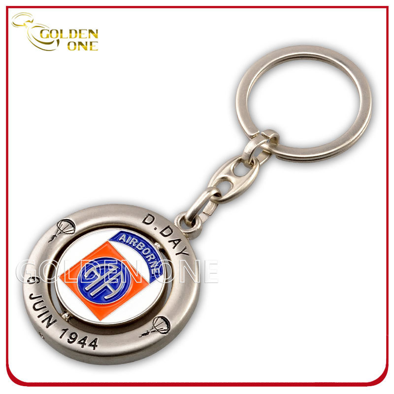 Wholesale Customized Round Metal Spinning Key Chain