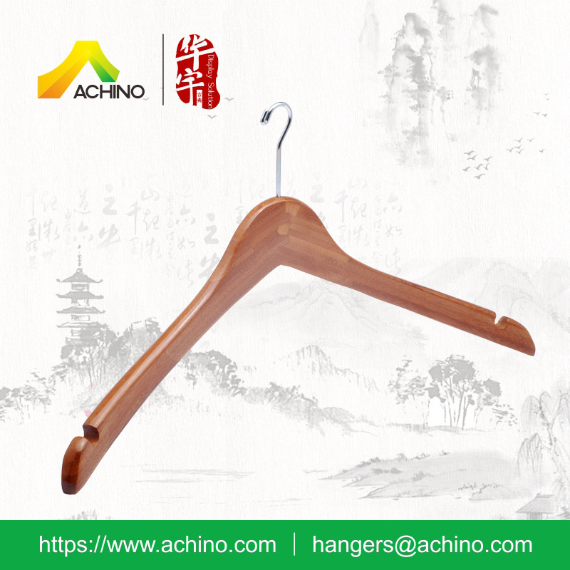 Hotel Bamboo Top Hanger with Notches