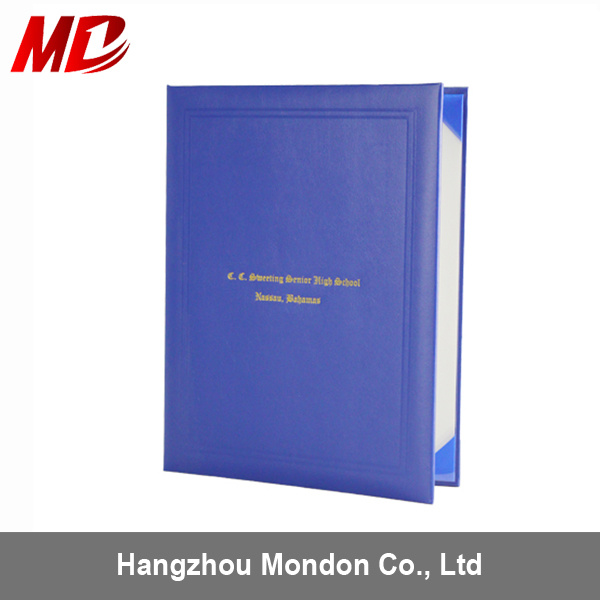 Leatherette Certificate Holder Eight Satin Corners-Book Style