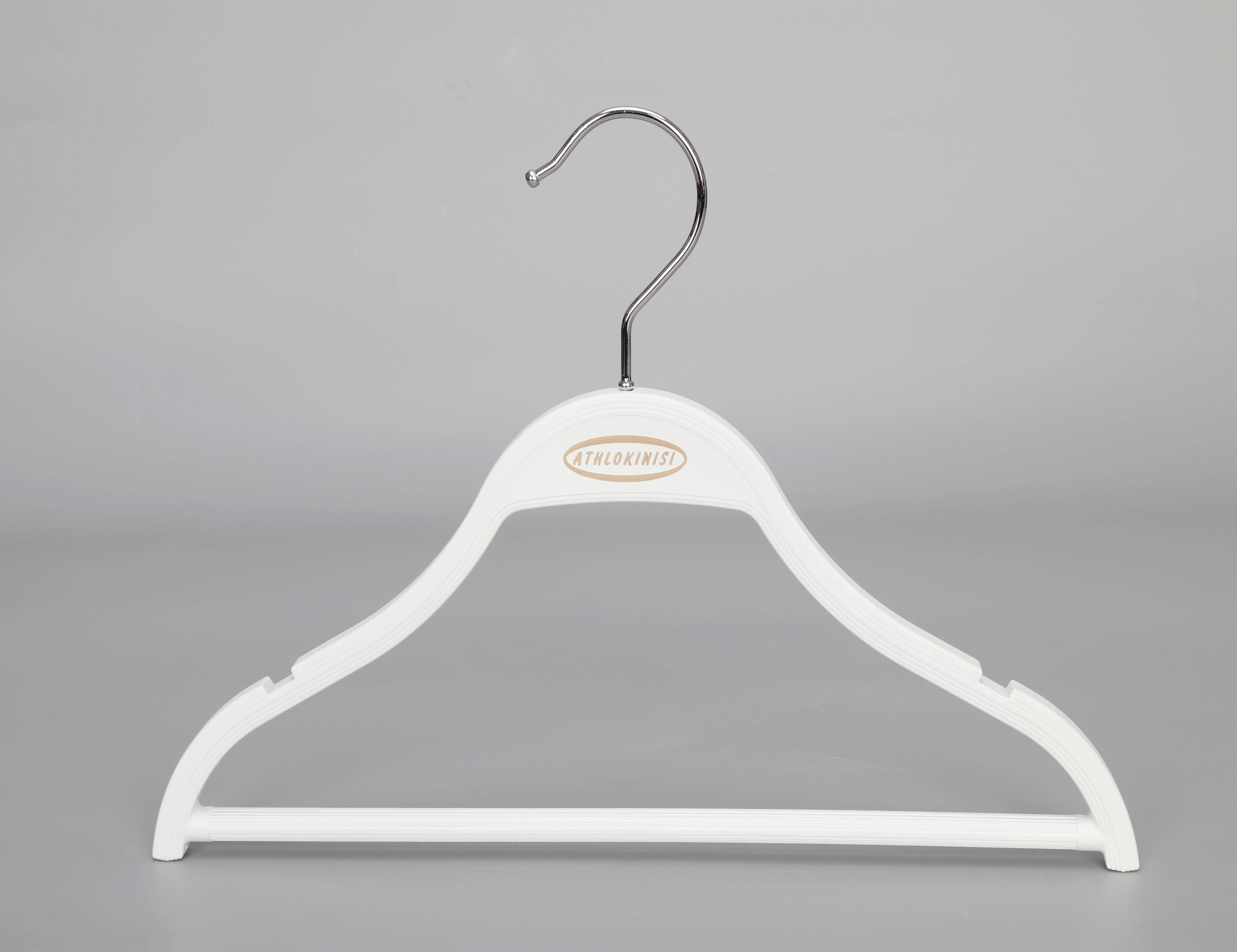 Hot Sale White Gold Plastic Clothes Hangers for Display