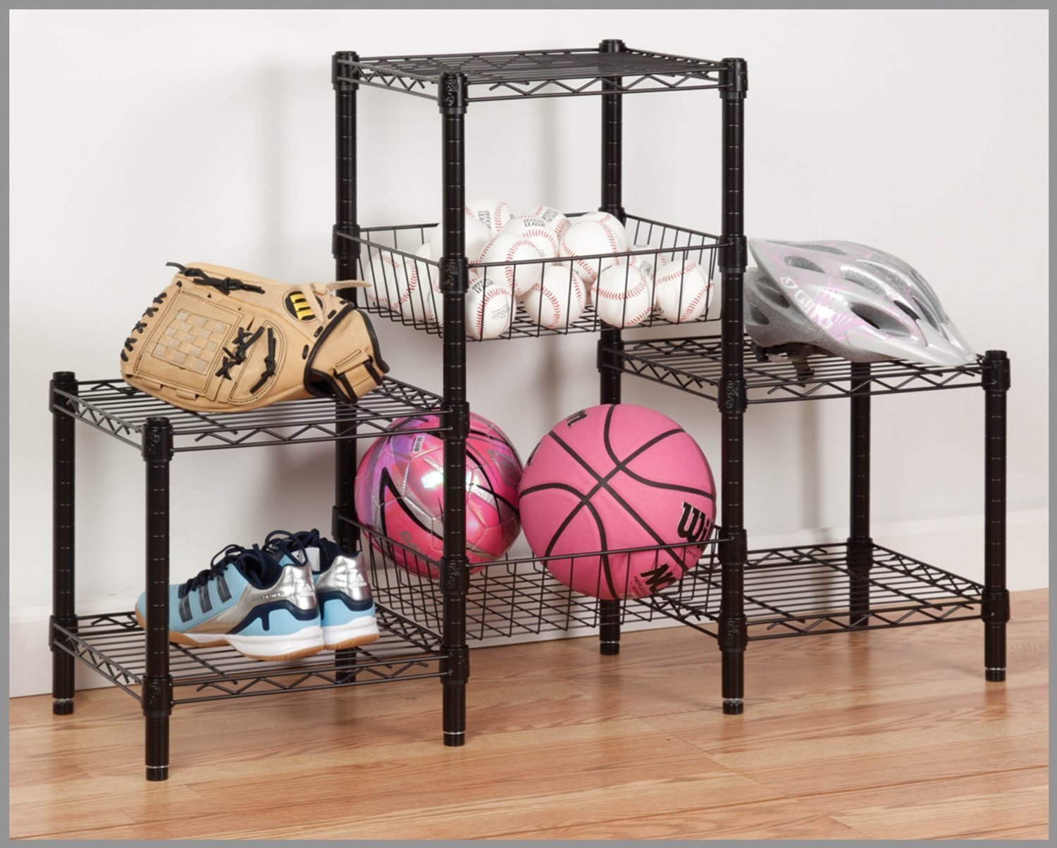 Chrome Space Saver Living Room Metal Wire Rack (CJ454580B3E)