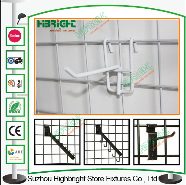 New Design Wire Mesh Display Hook Chrome Metal Display Hook