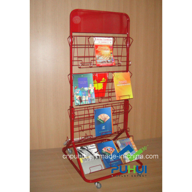 Doulbe Sided Metal Wire Book Rack (PHC319)