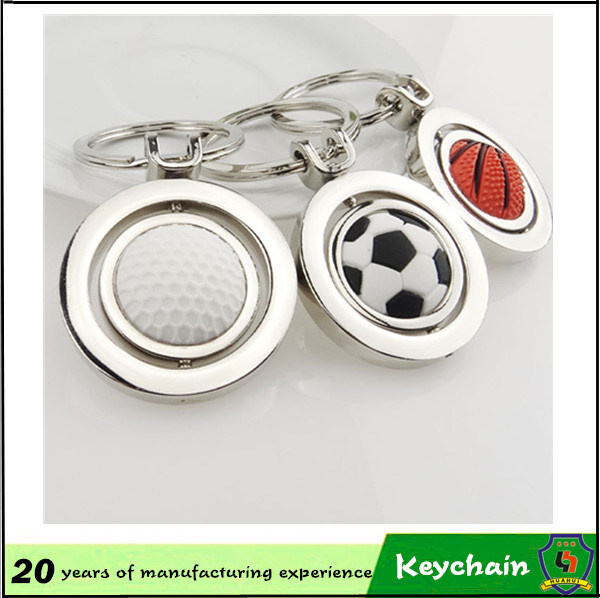 Promotional Item Metal Basketball Football Golfball Key Chain