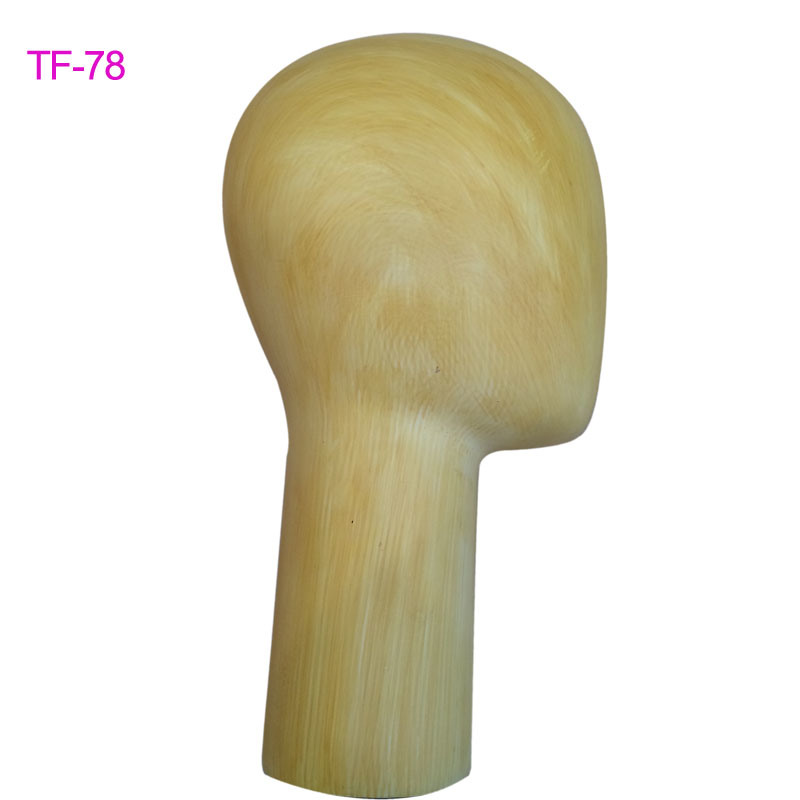 Wooden Looking Head Mannequin for Hat Display