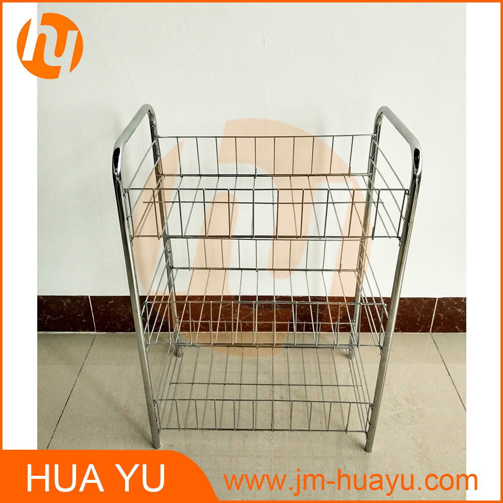 Simple Design Three Basket Wire Cart